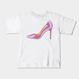 High Heeled Shoe in Bodacious Pink Kids T-Shirt